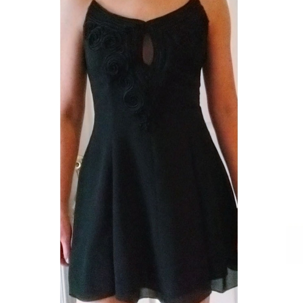 Scott McClintock Black Mini Dress Cocktail 8 Vintage Sleeveless Wedding Formal